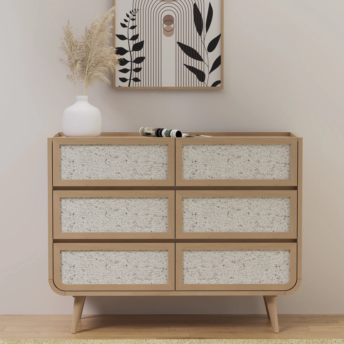 Oxy Six Drawer Chest - Natural
