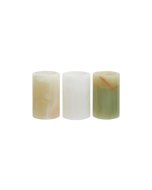 Vona Onyx Tealight Holders - Set of 3