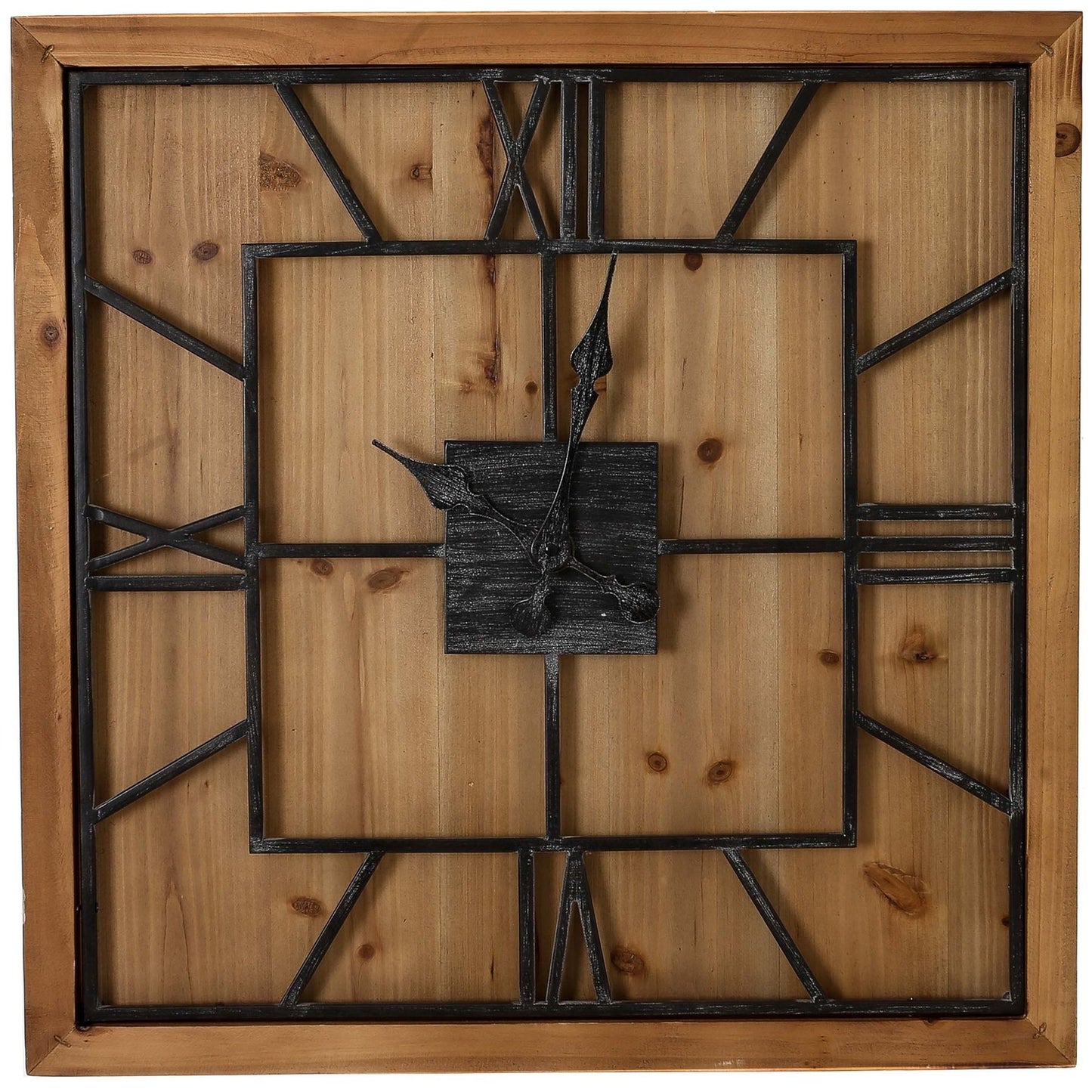 Norwood Square Wooden Wall Clock - Large