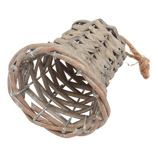 Wintertide Small Wicker Bell Decoration