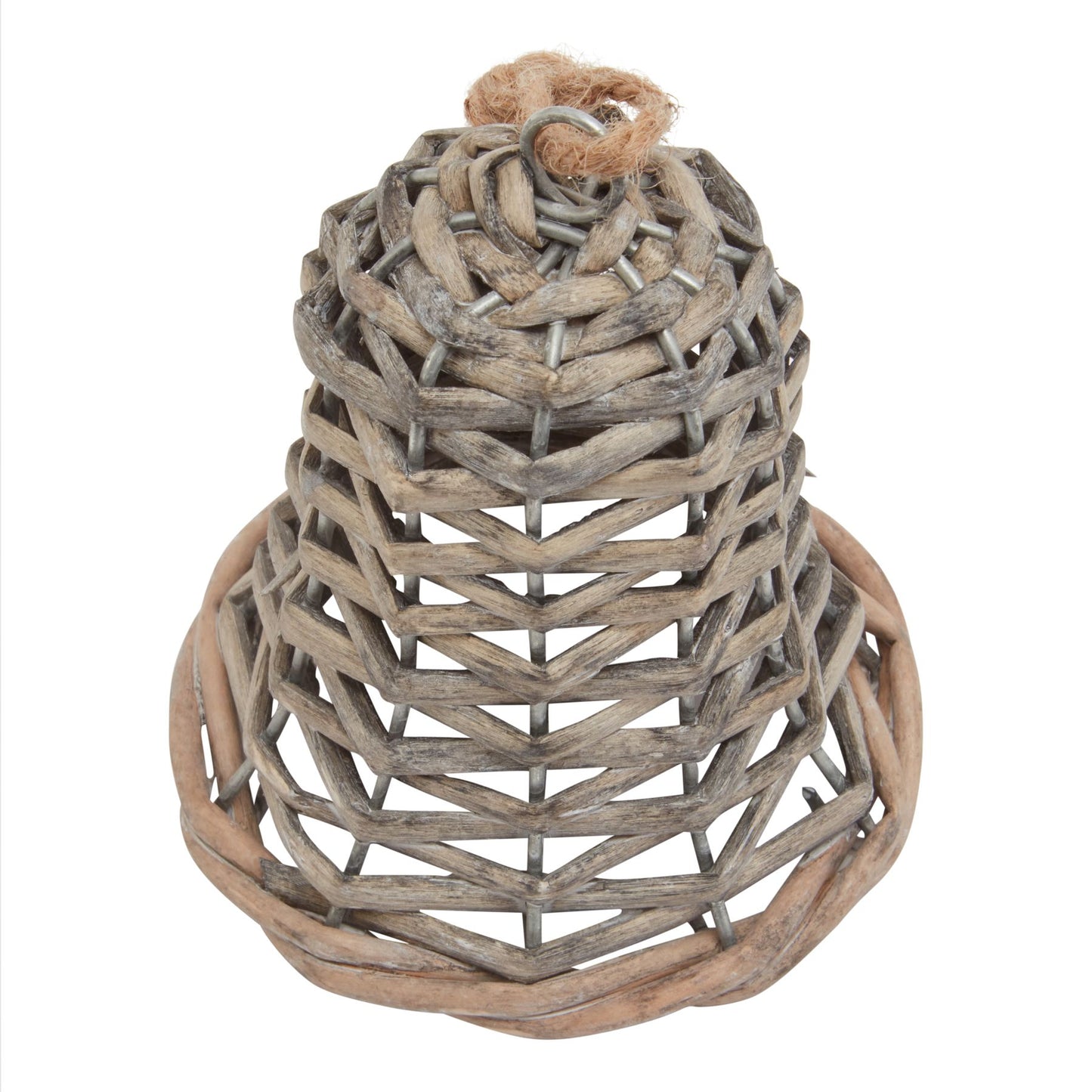 Wintertide Small Wicker Bell Decoration