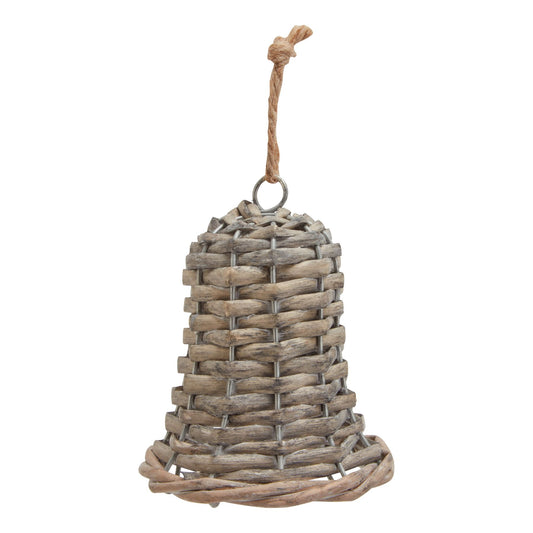 Wintertide Small Wicker Bell Decoration