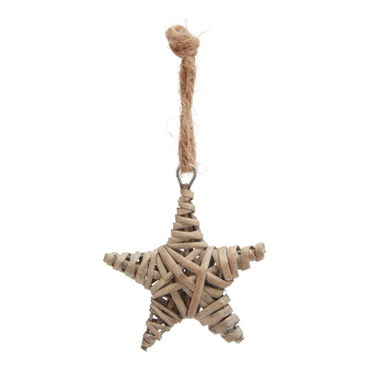 Wintertide Small Wicker Star Decoration