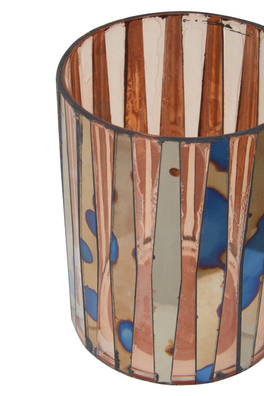 Selano Pink Antique Finish Candle Holder - Small