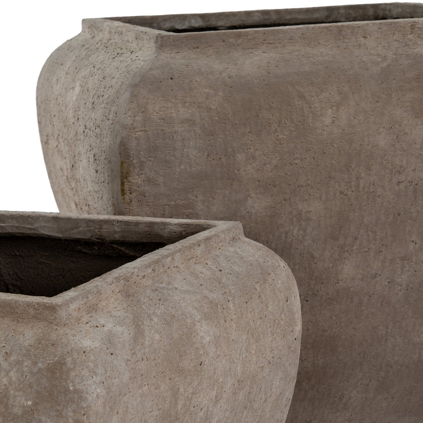 Linelle Square Drum Planters - Set of 2