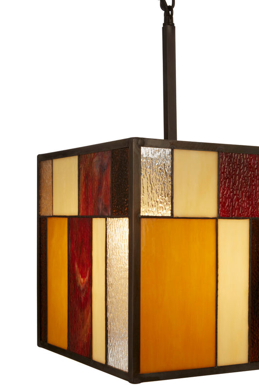 Marmont Stained Glass Deco Rectangular Ceiling Pendant