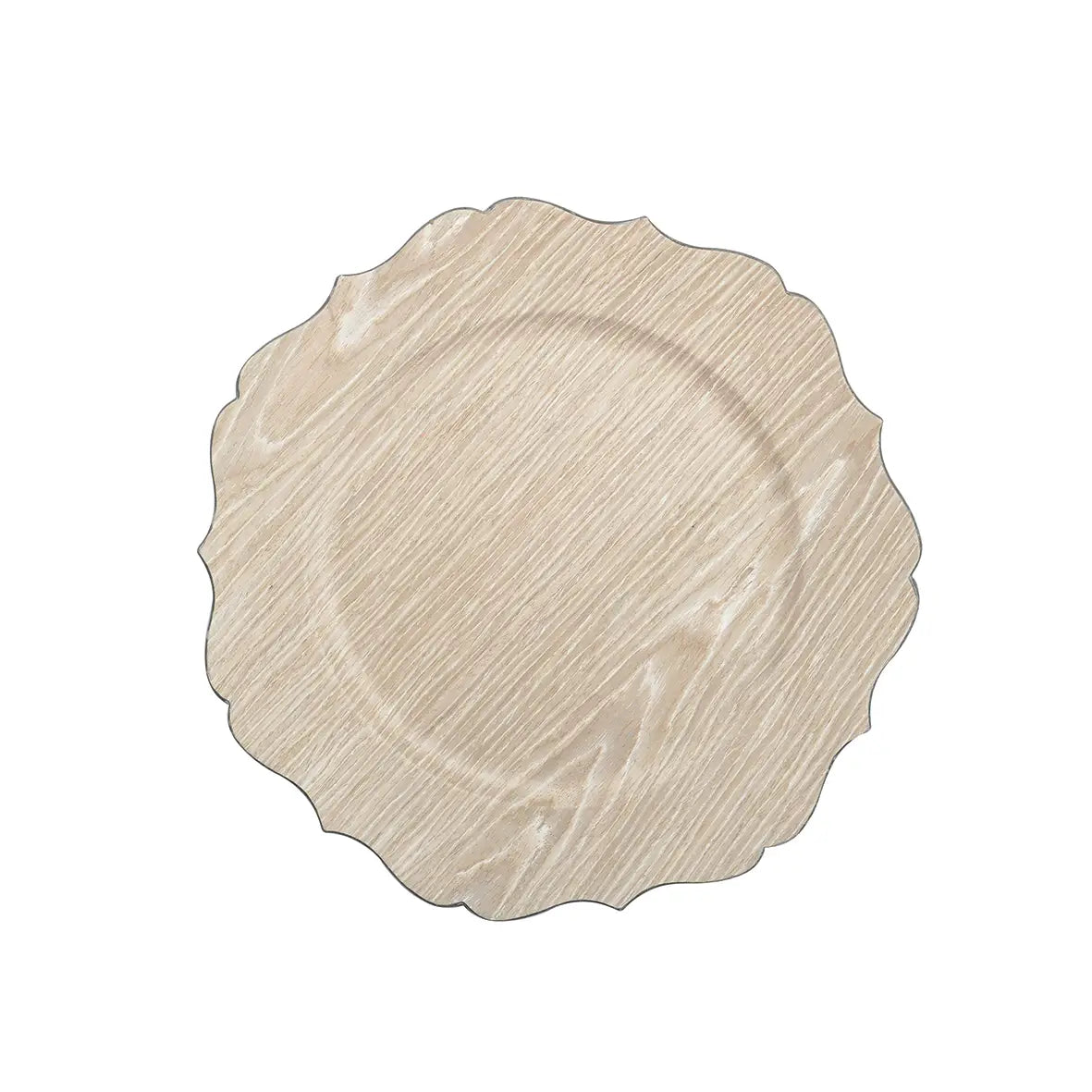 Wood Grain Charge Plate - Set of 6