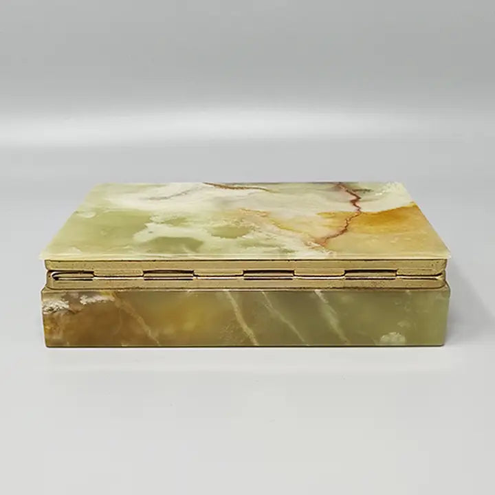 Vintage Italian Onyx Box – Warm Natural Tones