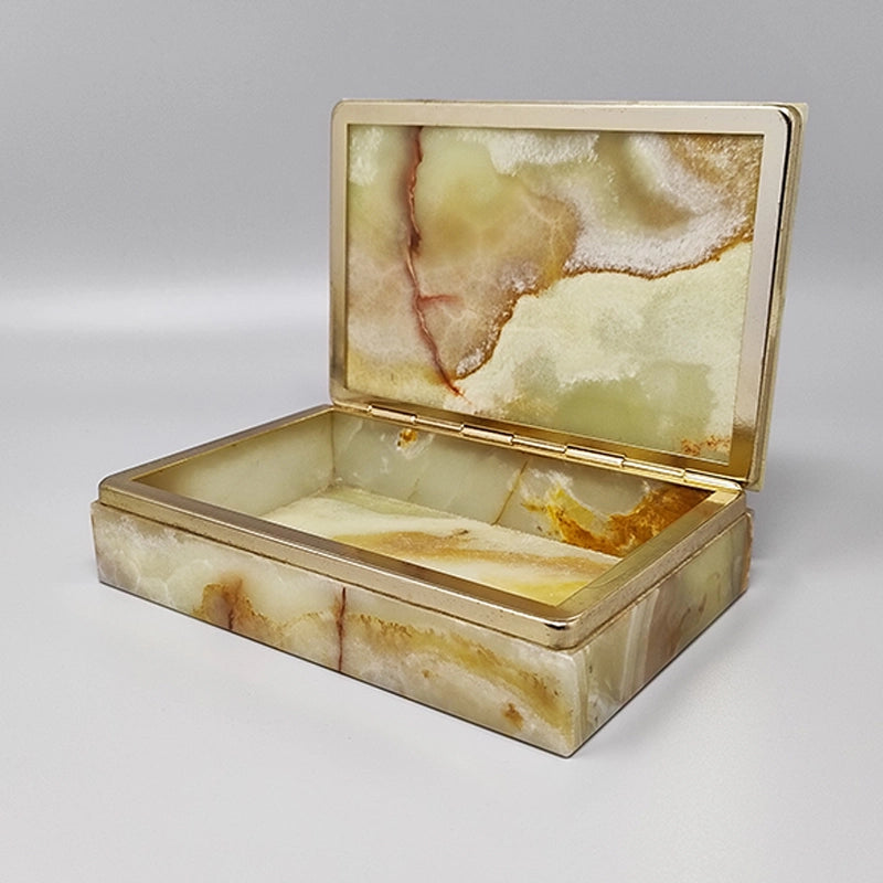 Vintage Italian Onyx Box – Warm Natural Tones