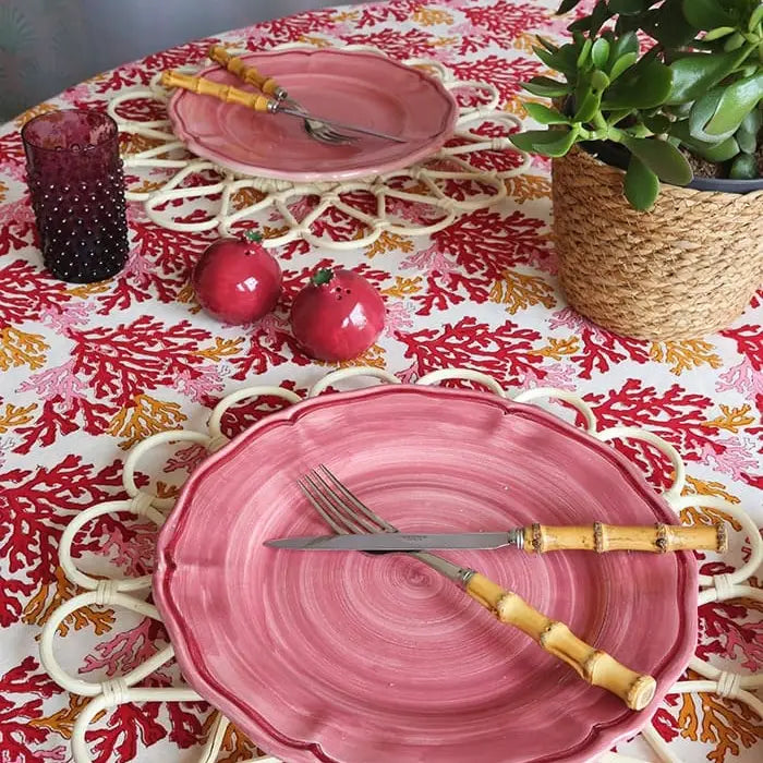 Rose Coral Tablecloth