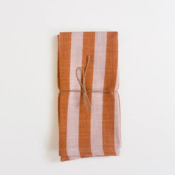 Set of 6 Jaipur Stripe Napkin - Pink City
