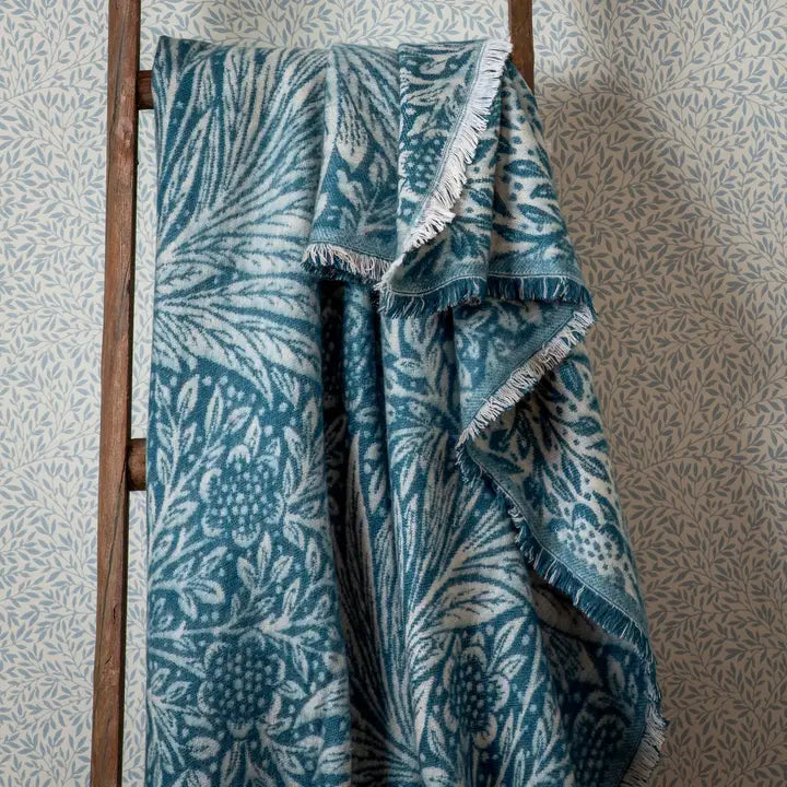 Marigold Jacquard Throw Indigo