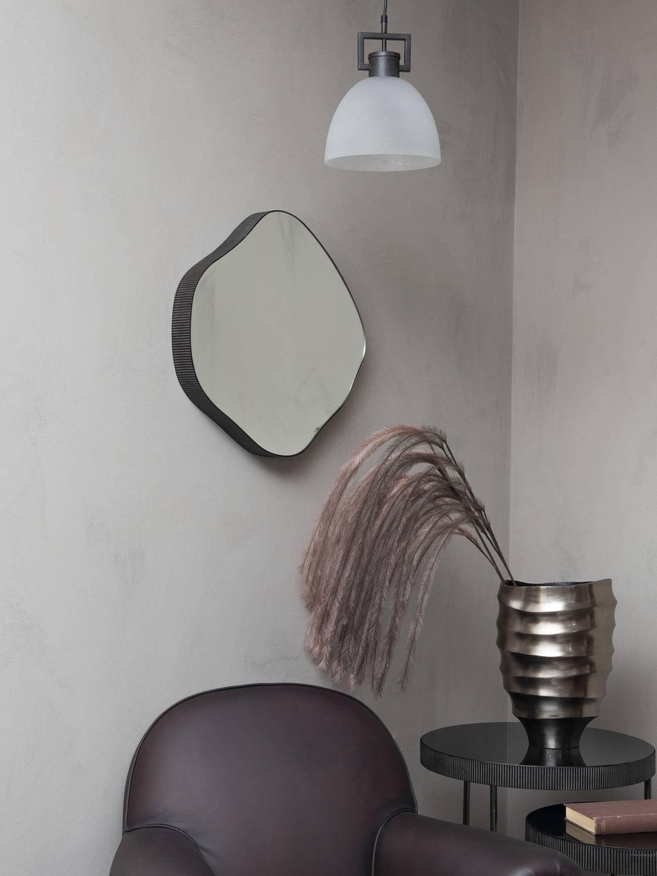 Sonoma Metal Framed Mirror Oak Wood Finish Small