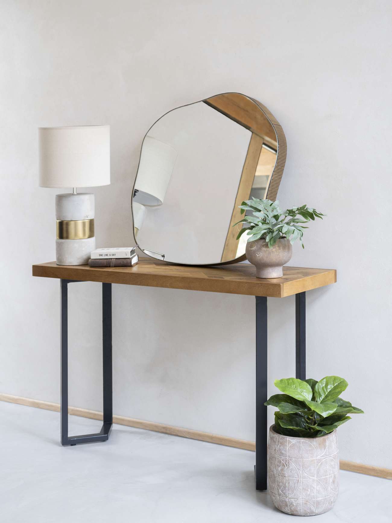 Sonoma Metal Framed Mirror Aged Champagne Finish Medium 77x81cm