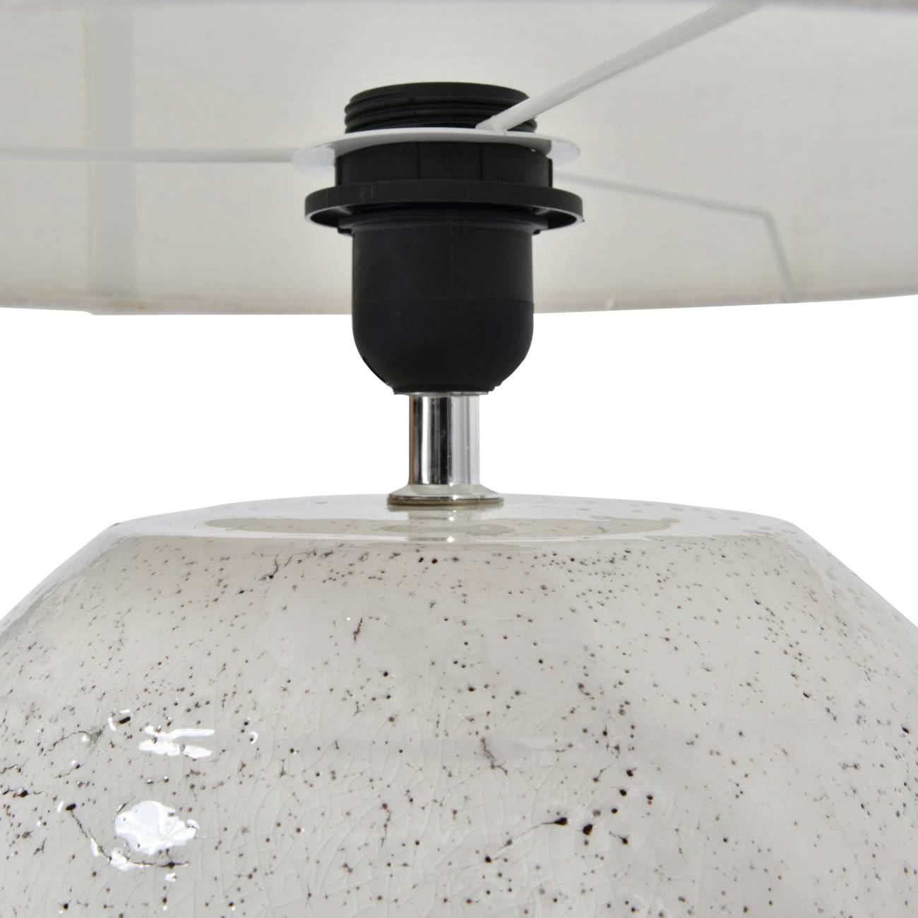 Quay White Speckle Table Lamp