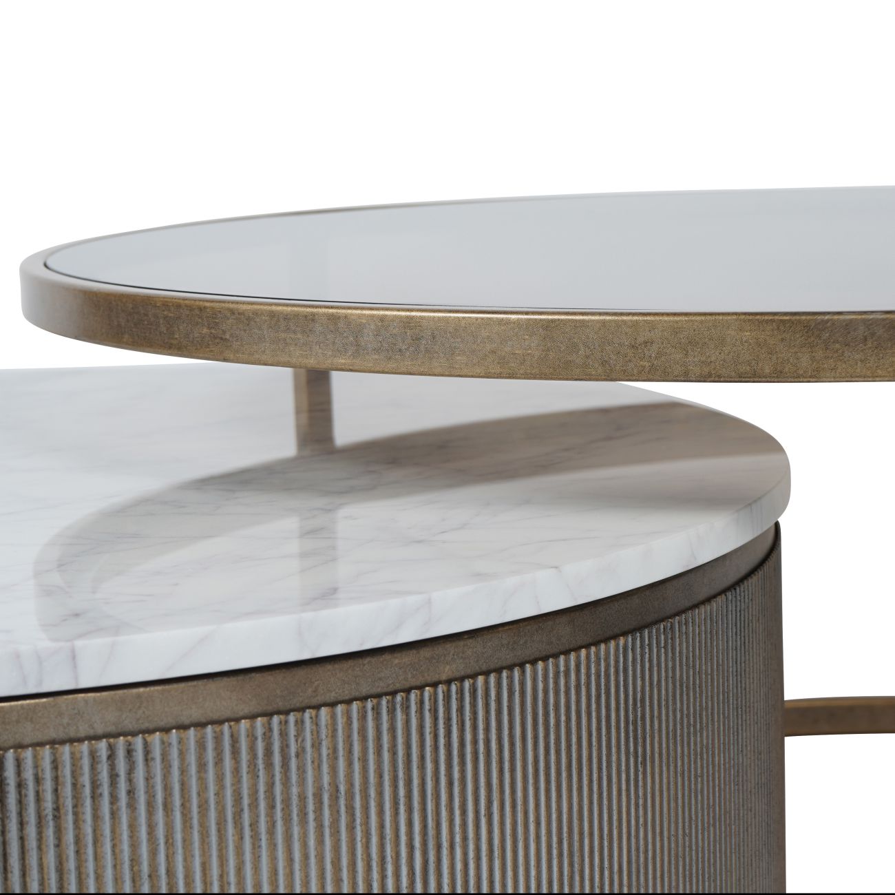 Montecito Aged Gold Set of 2 Nesting Coffee Tables