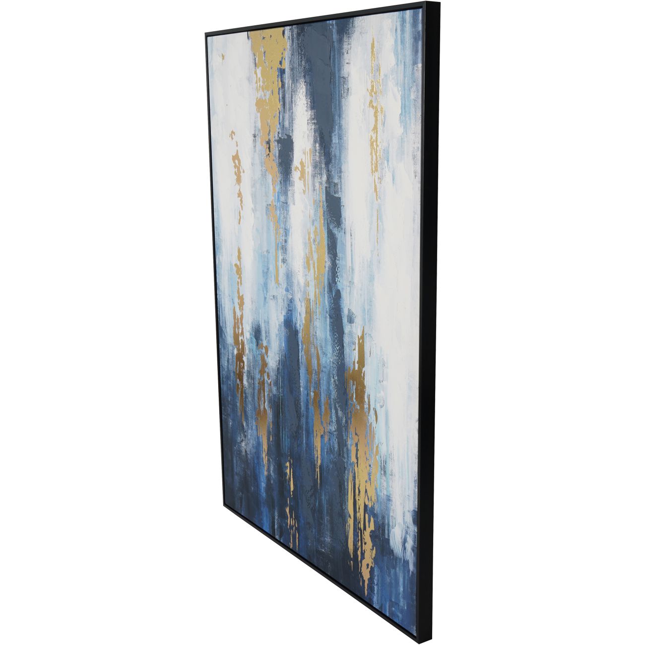 Aurora Distressed Foil Framed Canvas