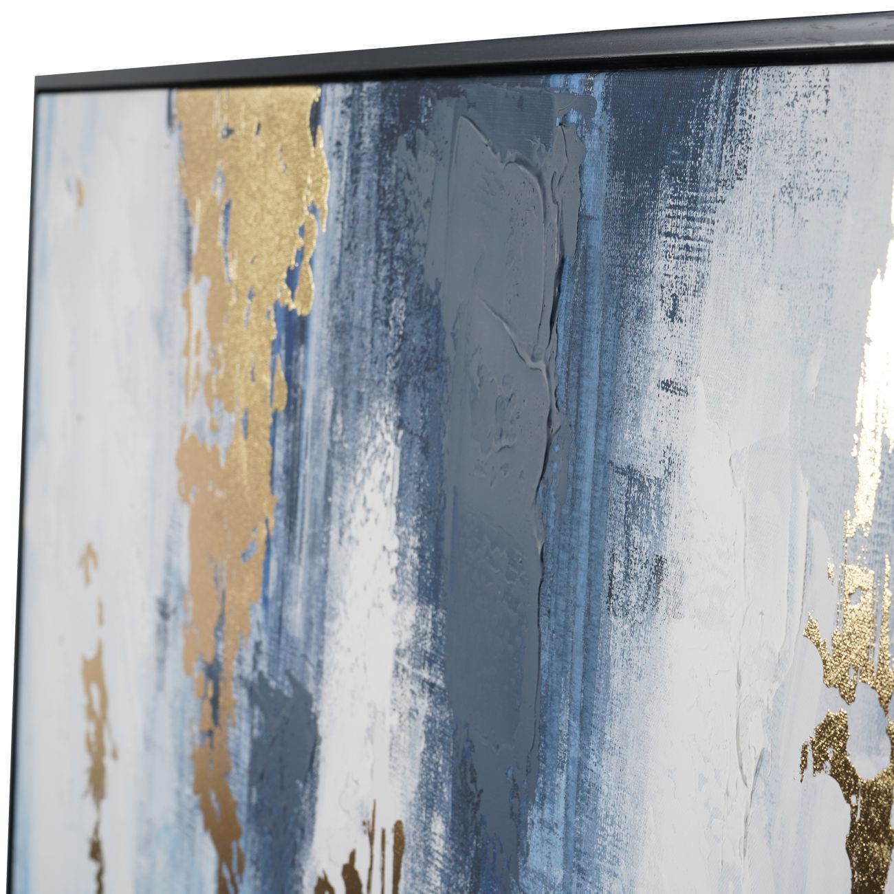 Aurora Distressed Foil Framed Canvas