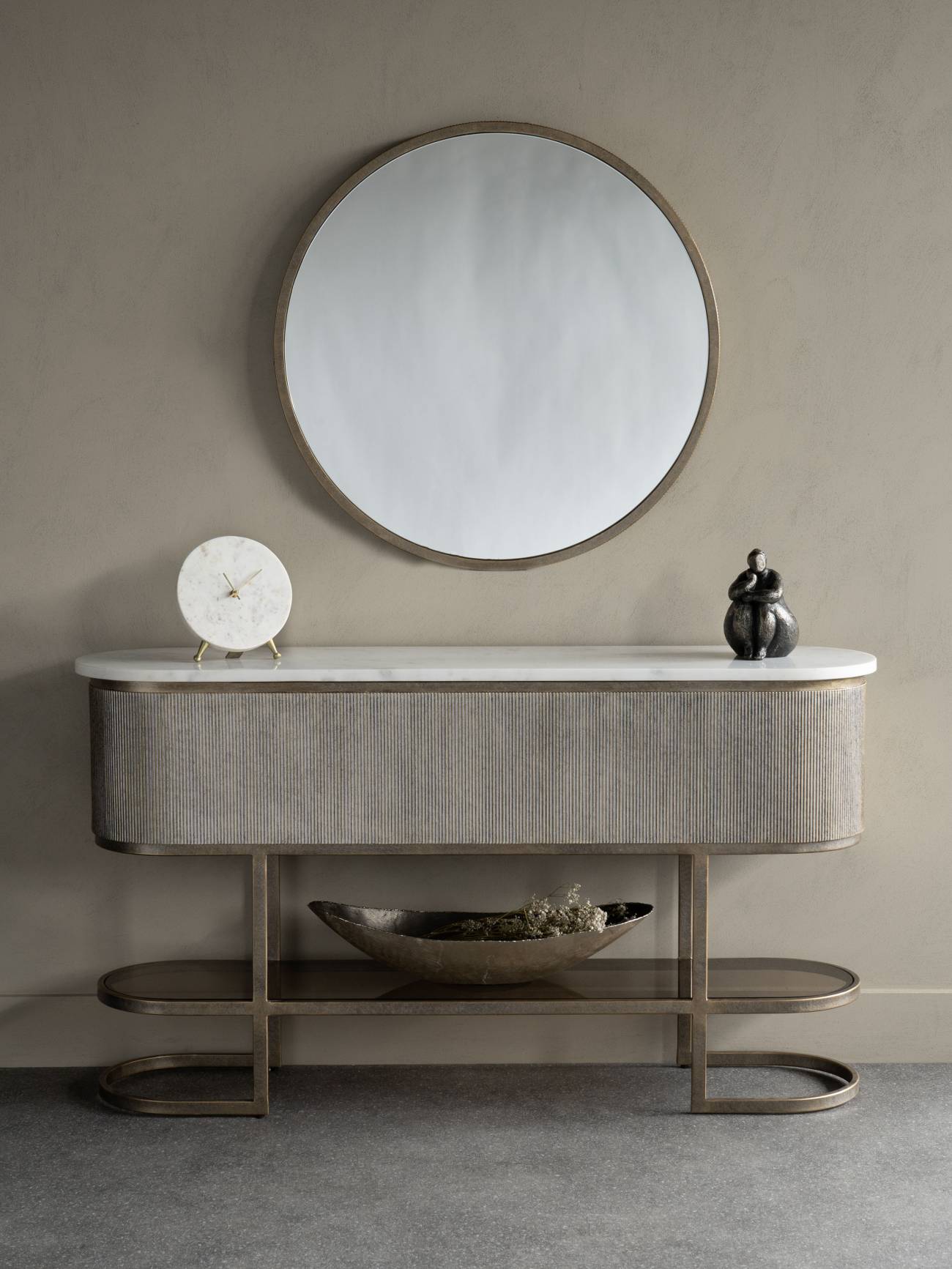 Montecito Aged Gold Console Table