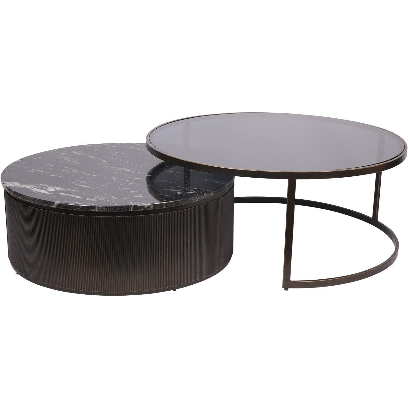 Montecito Black Set of 2 Nesting Coffee Tables