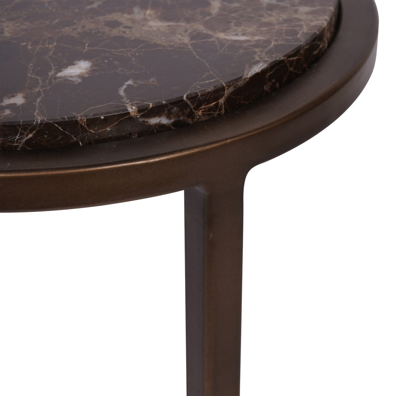 Sierra Accent Table Brown Emperador Marble