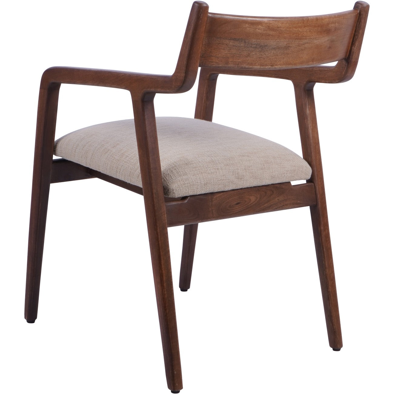 Presidio Wooden Upholstered Dining Chair in Beige