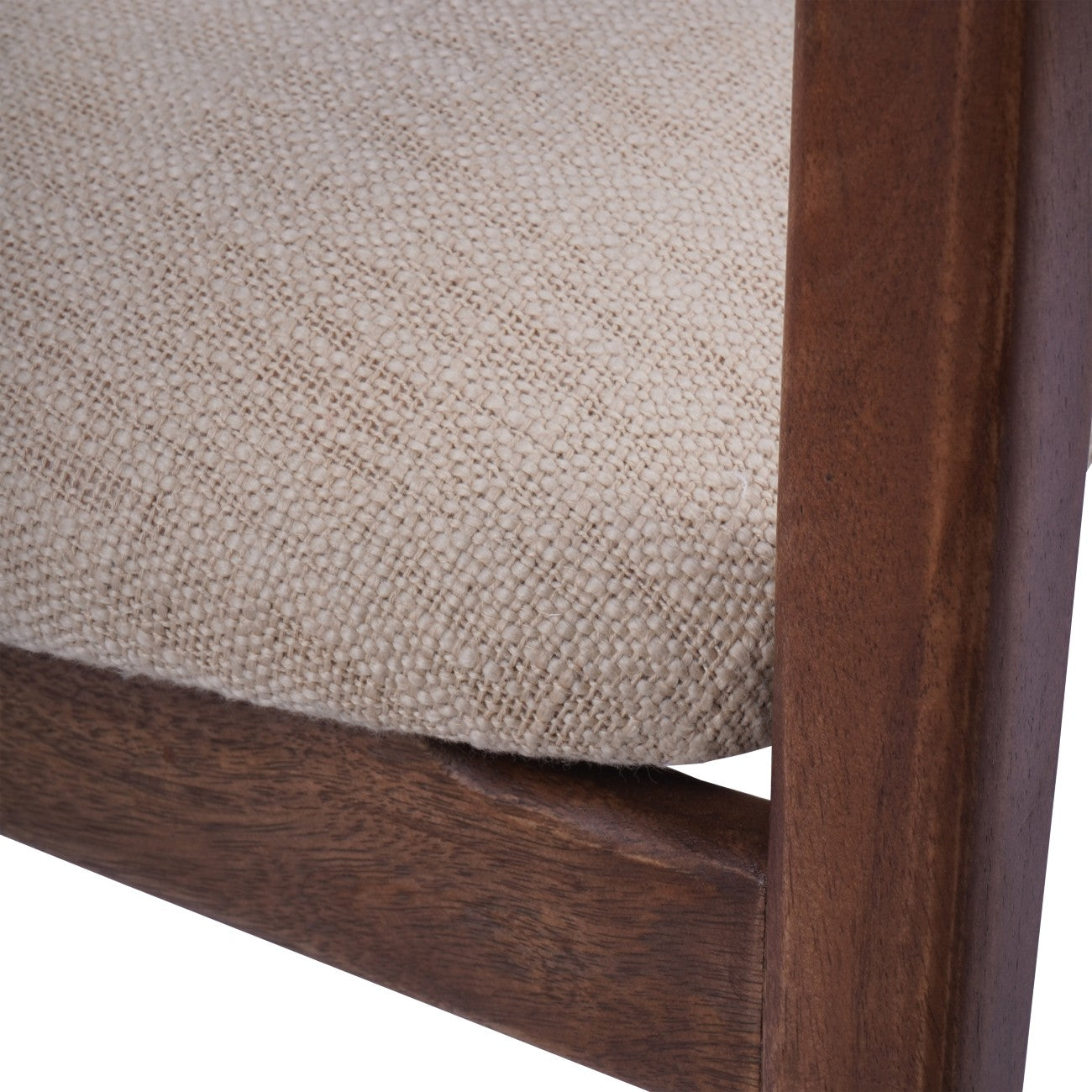 Presidio Wooden Upholstered Dining Chair in Beige