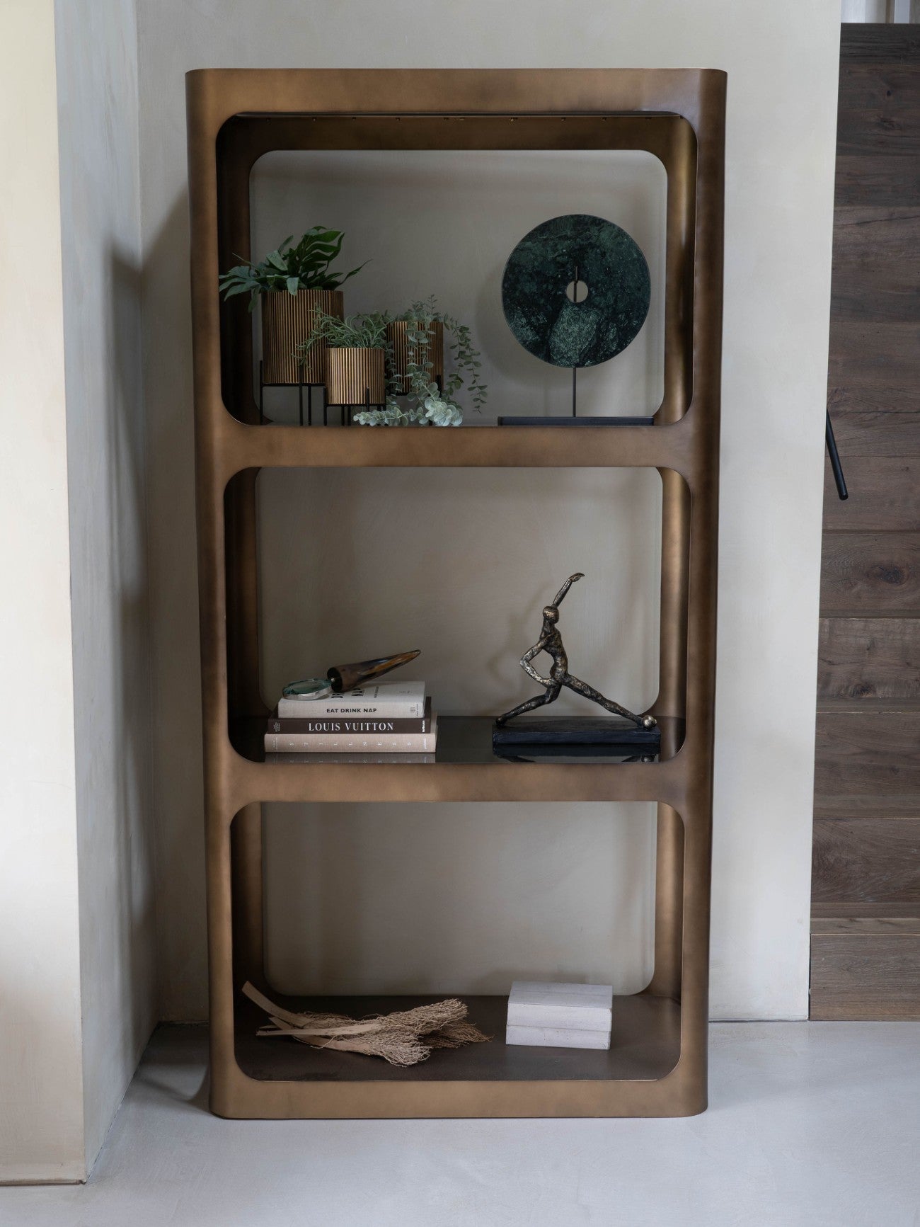Fairmont Metal and Glass Shelving Unit