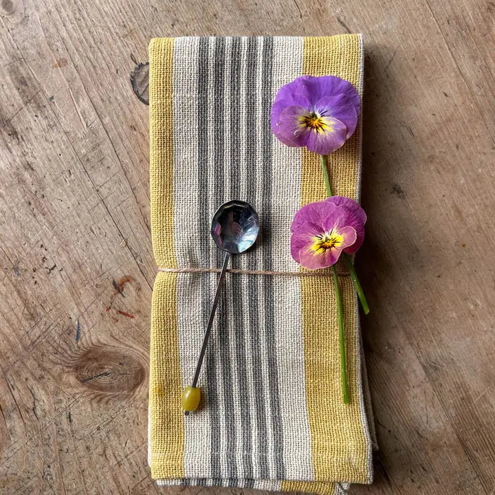 Set of 6 Jaipur Stripe Napkin - India Yellow