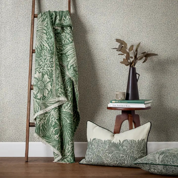 Marigold Jacquard Throw Green
