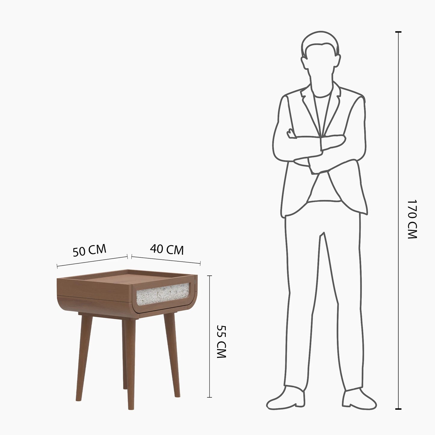 Oxy Side Table - Walnut