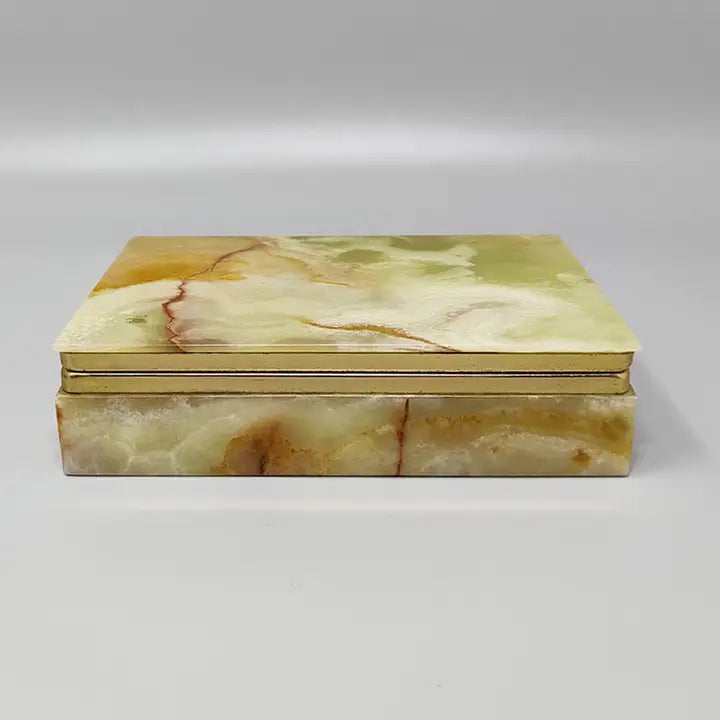 Vintage Italian Onyx Box – Warm Natural Tones