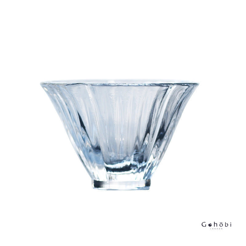 Gohobi Handmade Flower Glass Tea Cup - Set of 4