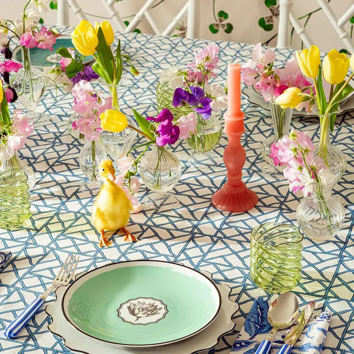 Lily's Blue Bamboo Breeze Tablecloth