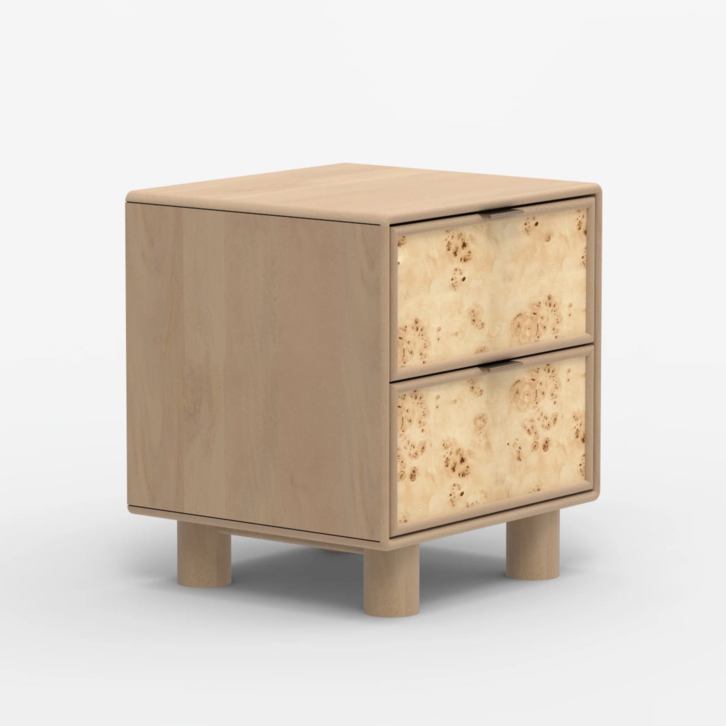 Urban Burl Two Drawer Side Table - Natural