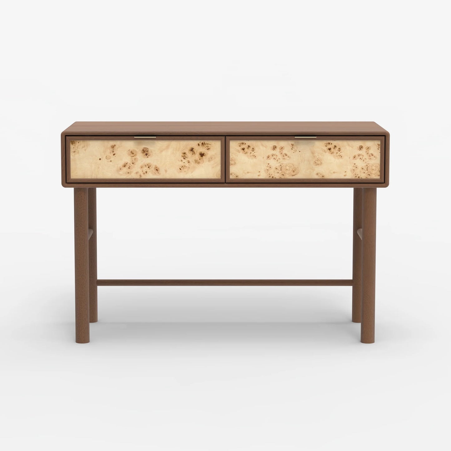 Urban Burl Two Drawer Console Table - Walnut