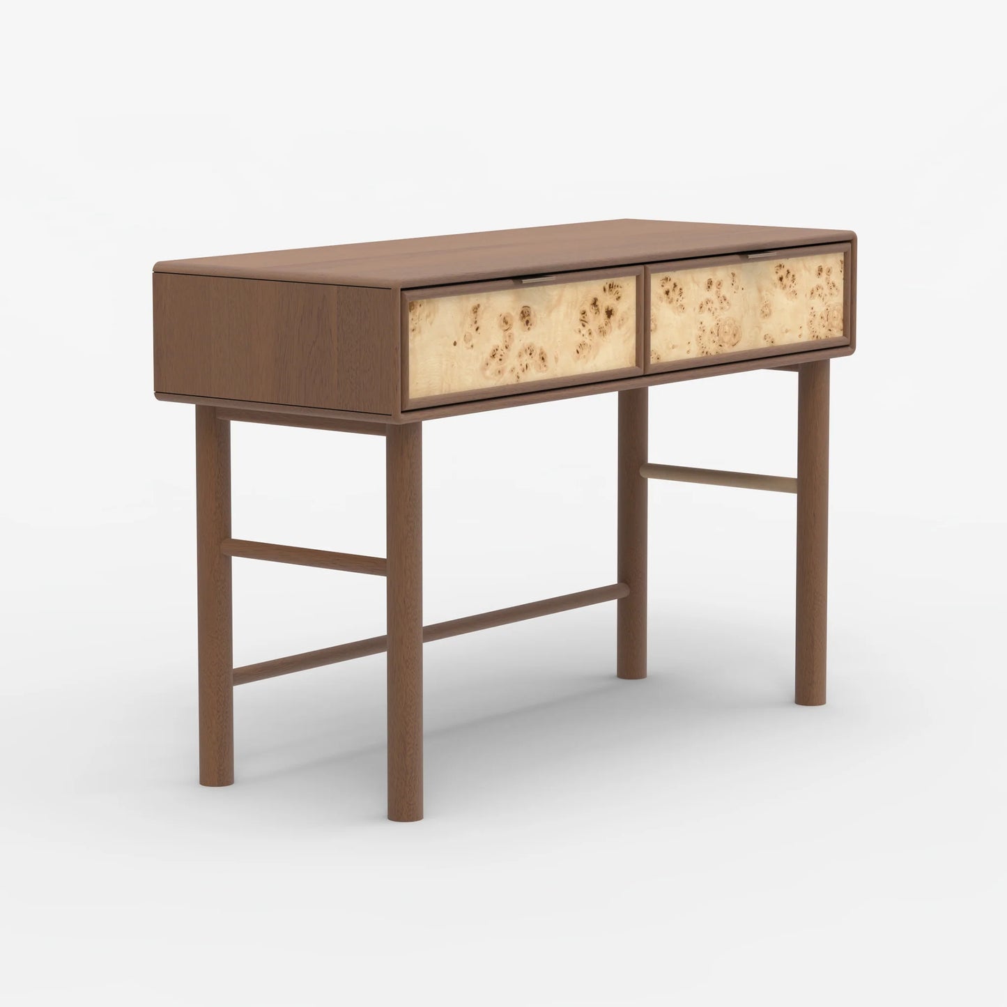 Urban Burl Two Drawer Console Table - Walnut