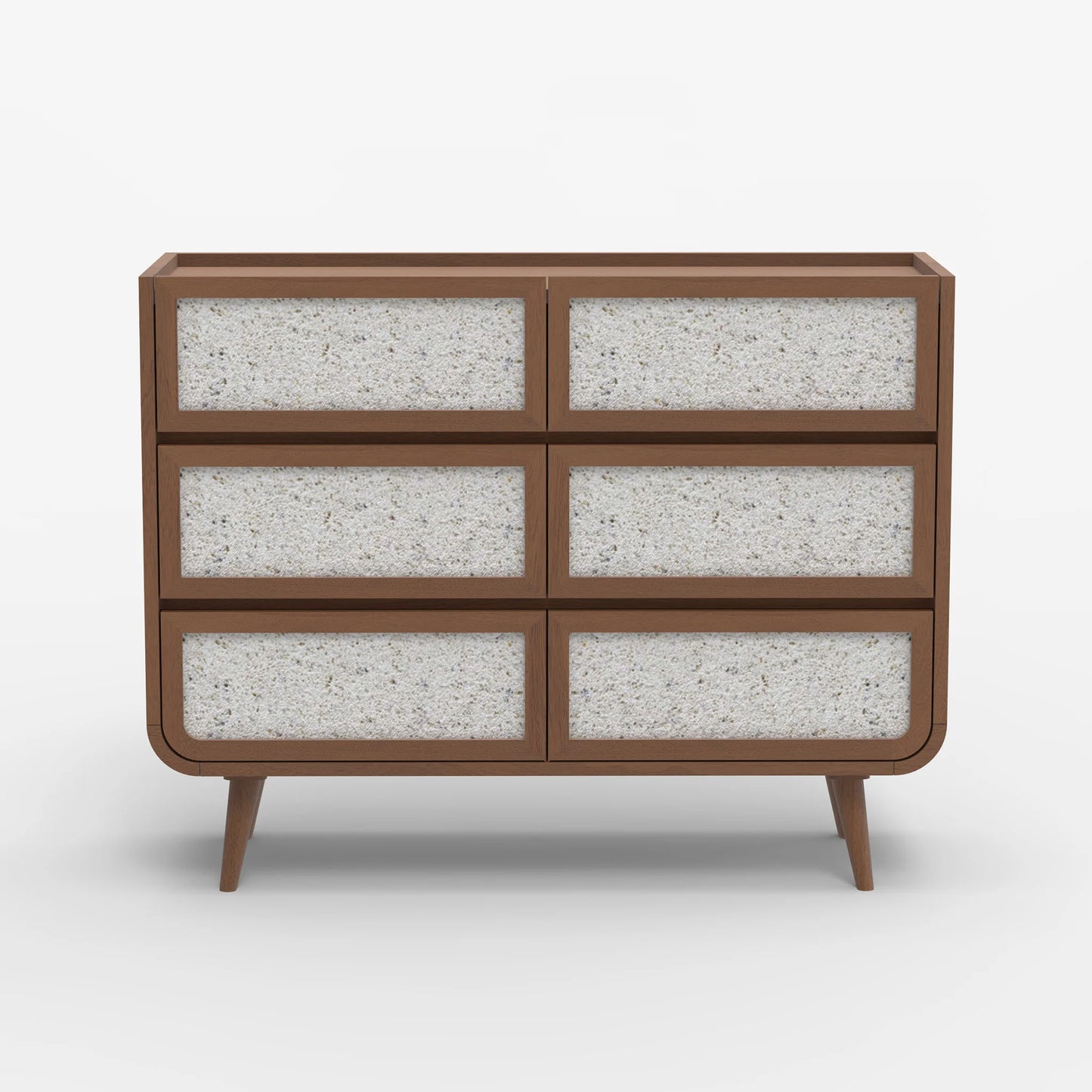 Oxy Six Drawer Chest - Walnut