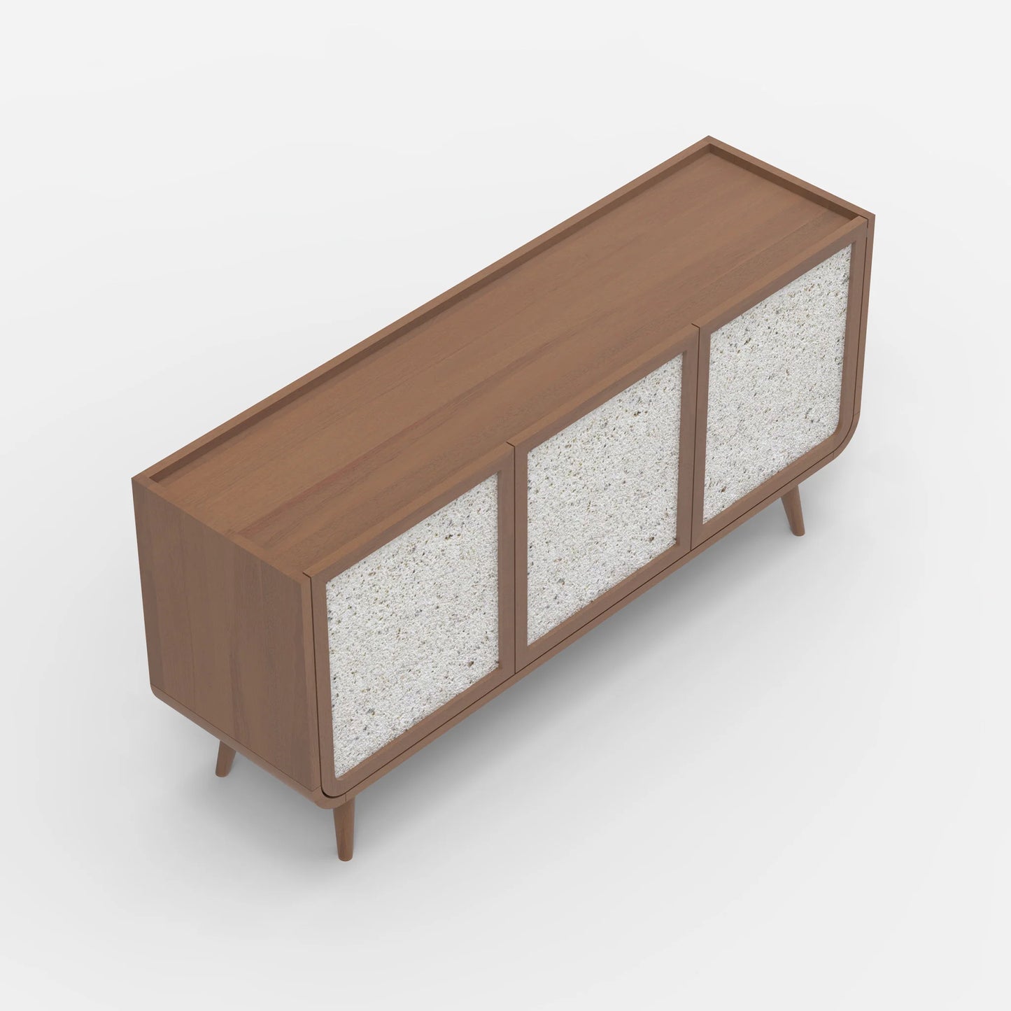 Oxy Three Door Cabinet - Walnut