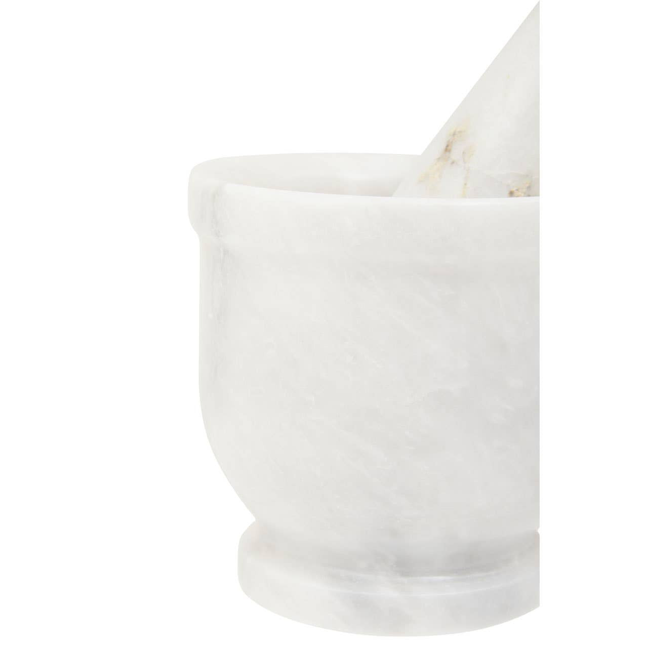 Holis White Marble Mortar And Pestle Set