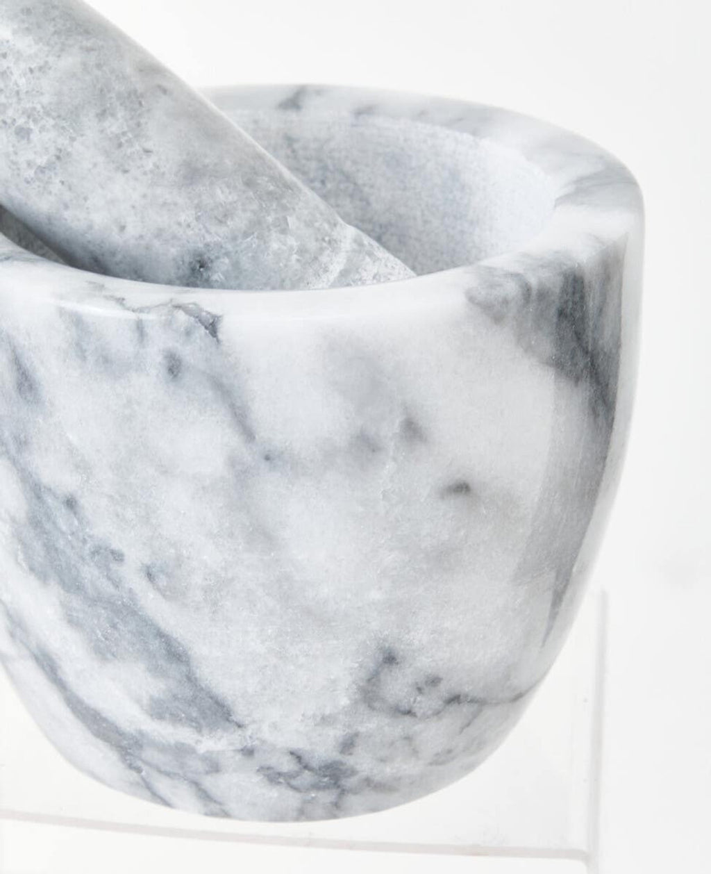 Cedro Grey Marble Tapered Mortar and Pestle