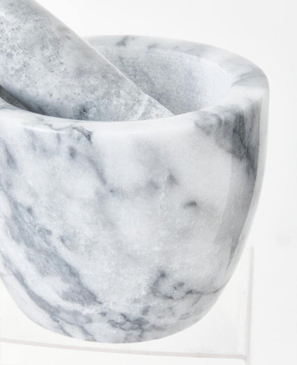 Cedro Grey Marble Tapered Mortar and Pestle