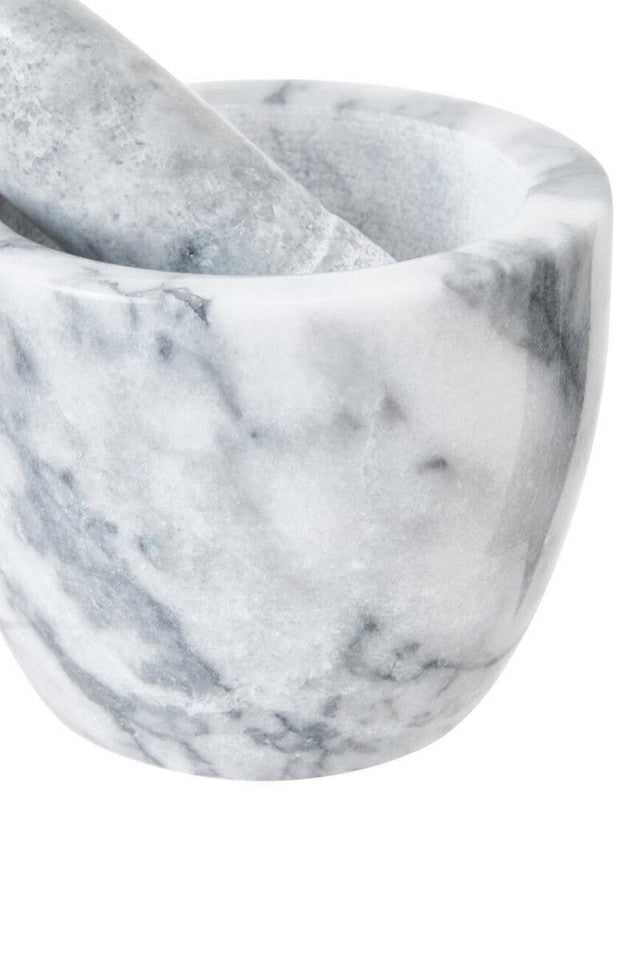 Cedro Grey Marble Tapered Mortar and Pestle