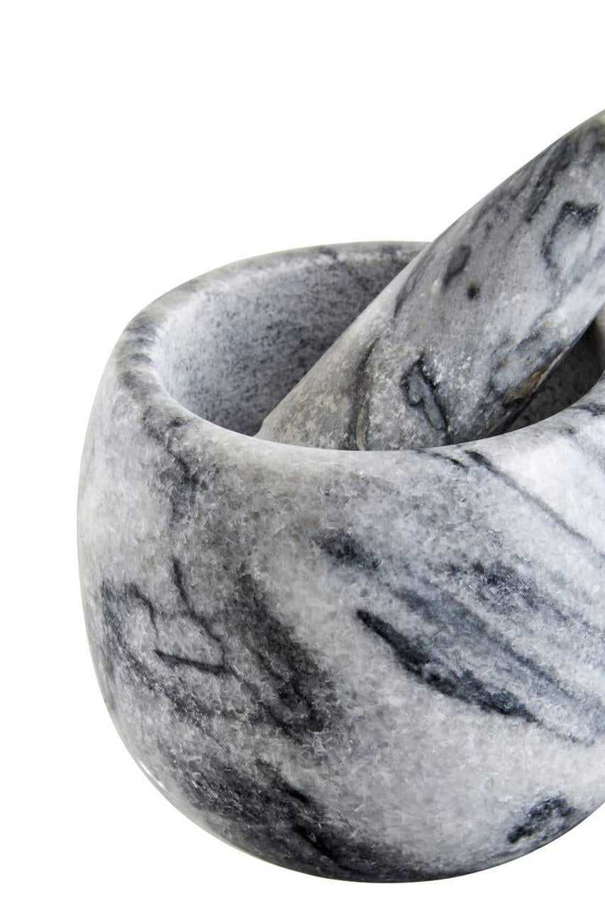Cedro Grey Marble Clean Sided Mortar And Pestle