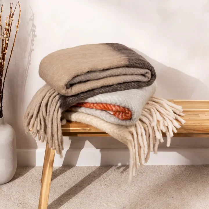 Rawton Ombre Throw Flint/Black