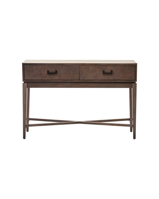 Arden Two Draw Console Table - Antique Grey