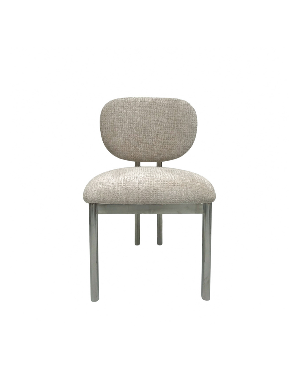 Hadley Dining Chair - Powder & Chrome