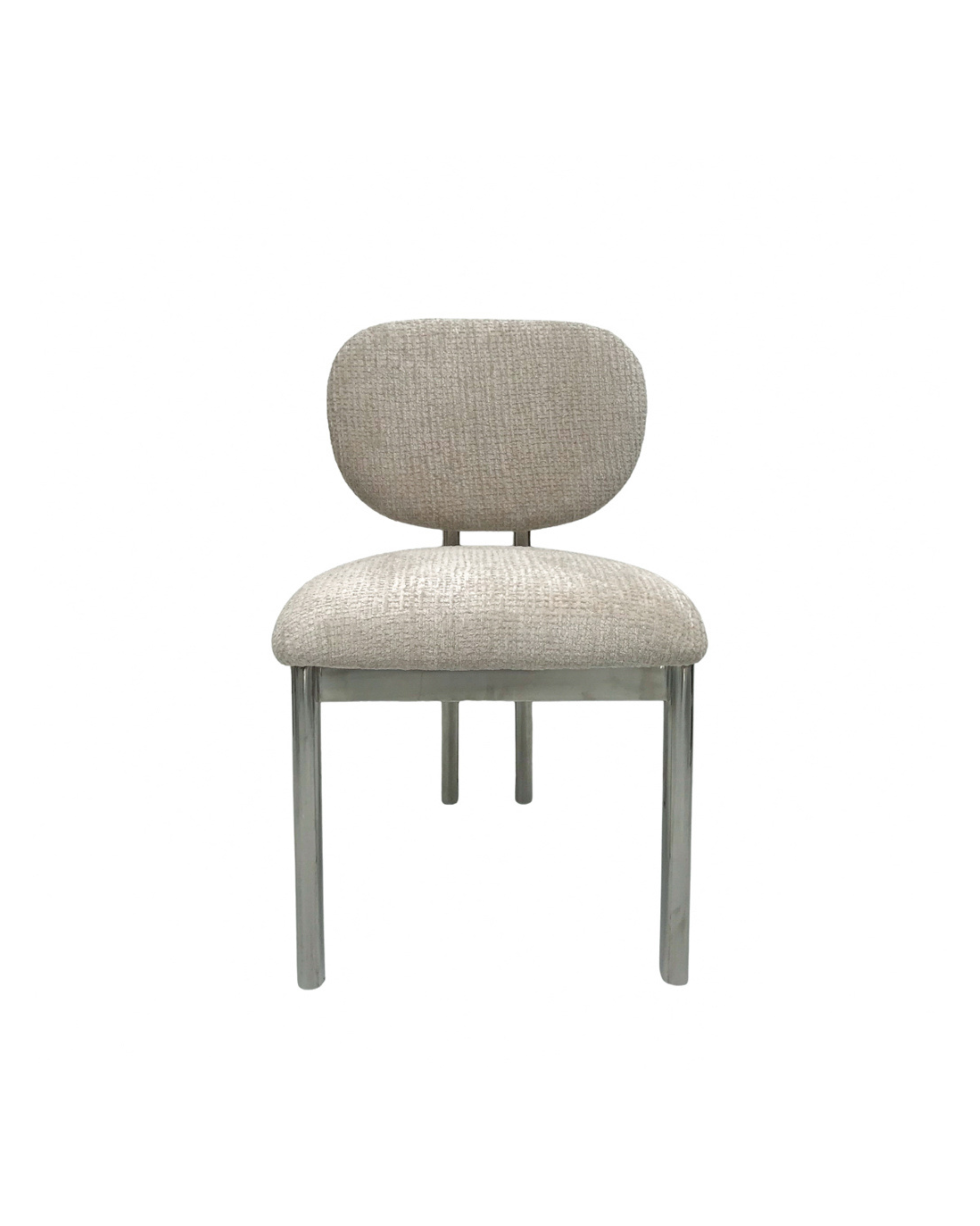 Hadley Dining Chair - Powder & Chrome