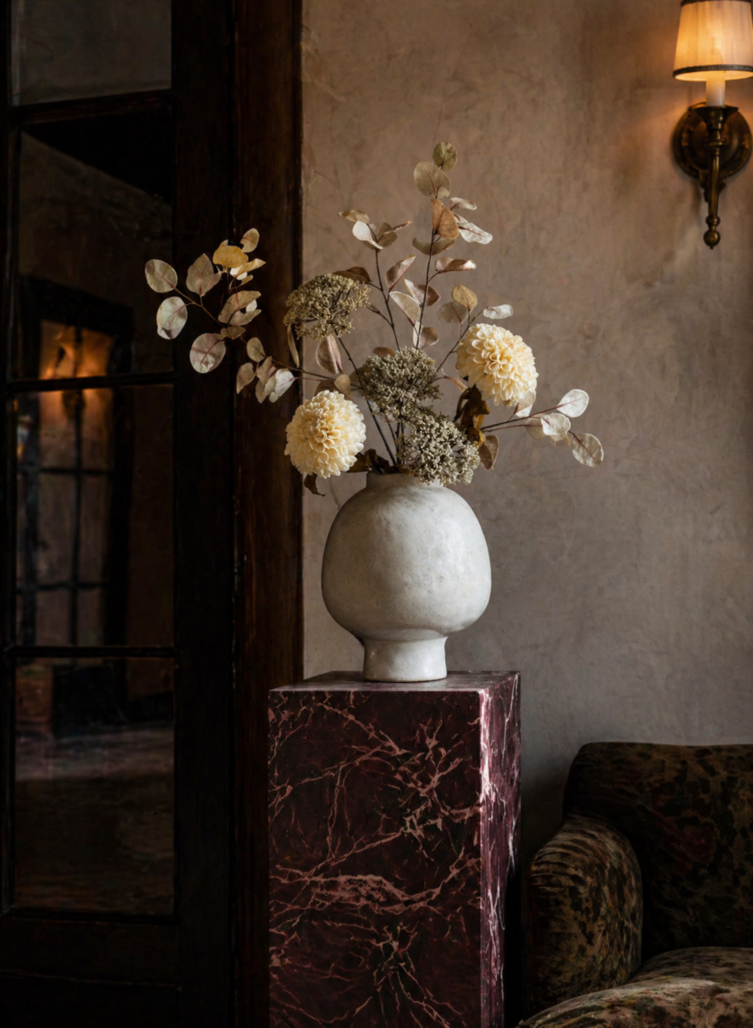 Langford Small Pedestal - Rosa Levanto