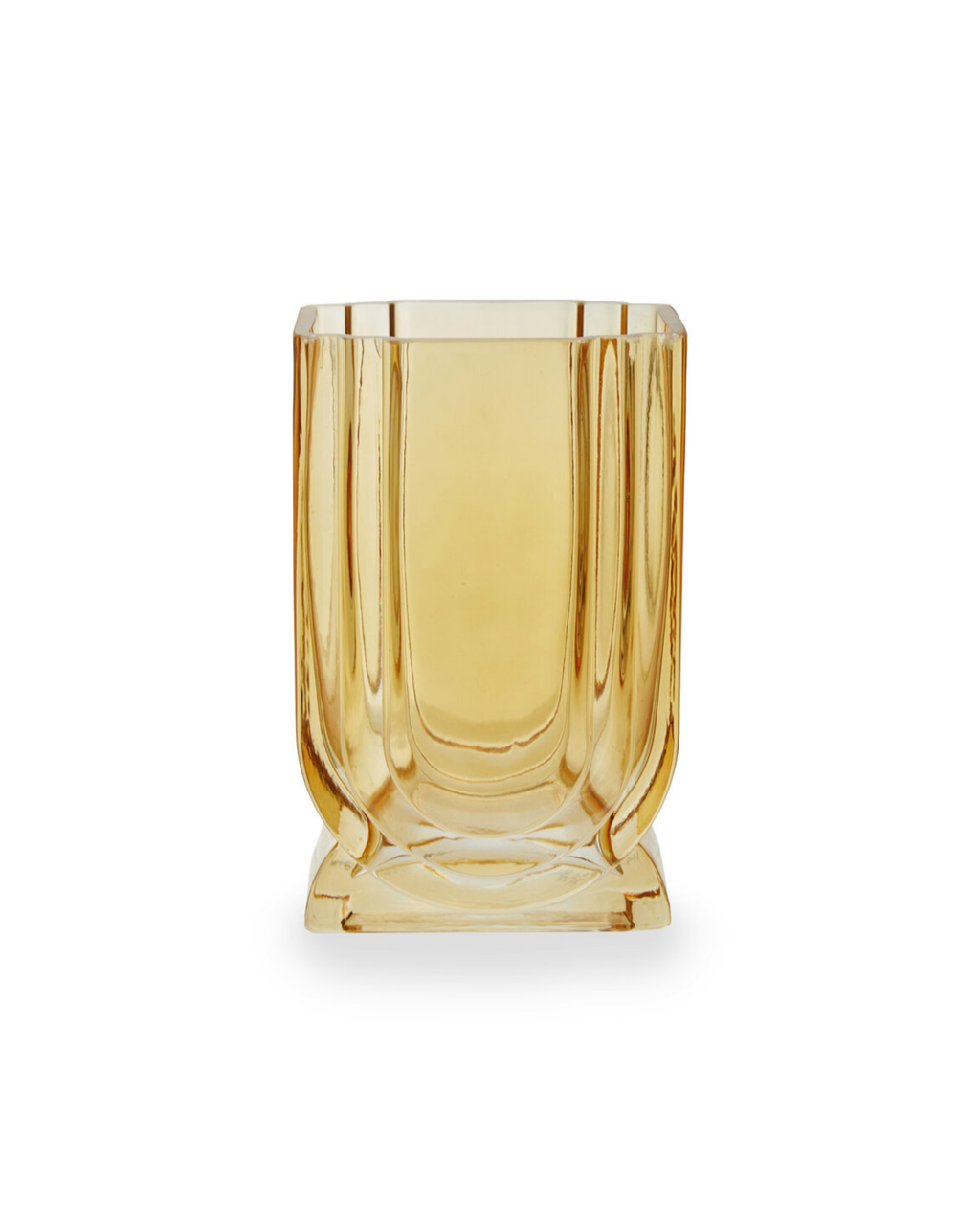 Harper Glass Vase - Small - Yellow